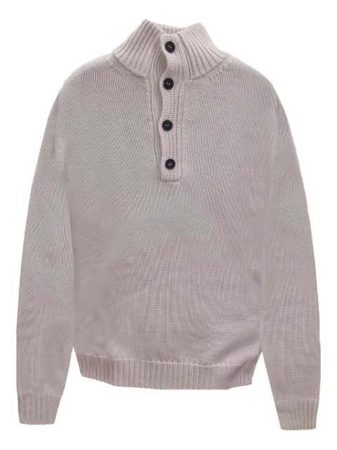 ALPHA STUDIO high-neck button sweater