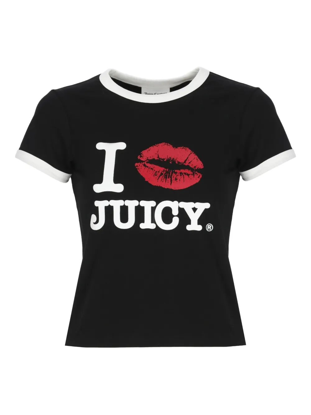 lip-print Ringer T-shirt