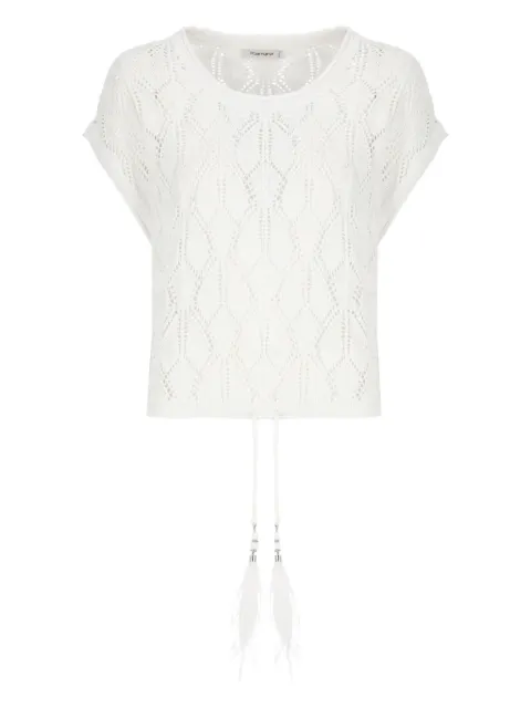 Kangra lace-pattern drawstring top