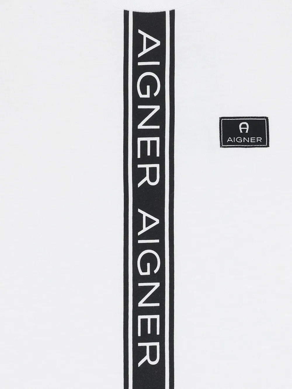 Aigner Kids T-shirt met logoband Wit