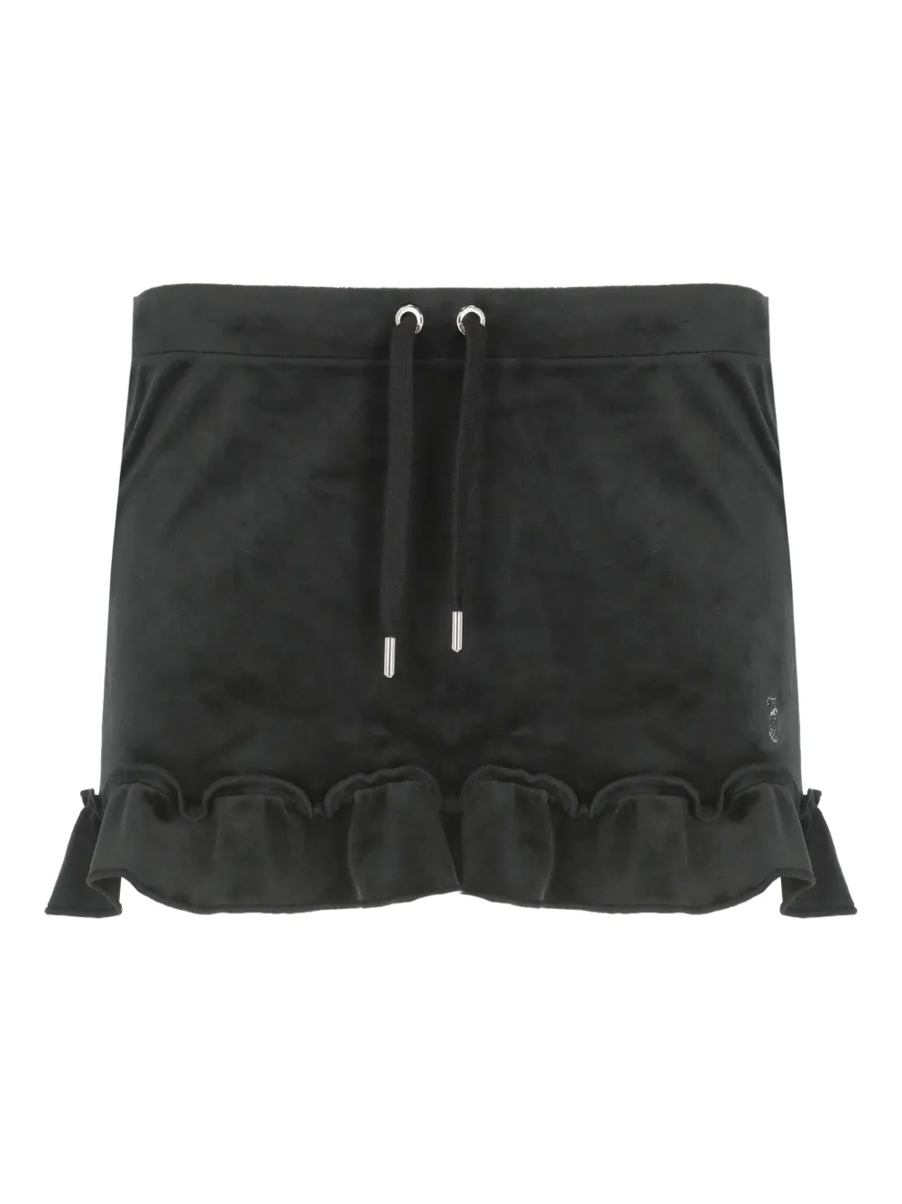 rhinestone-embellished ruffled skirt