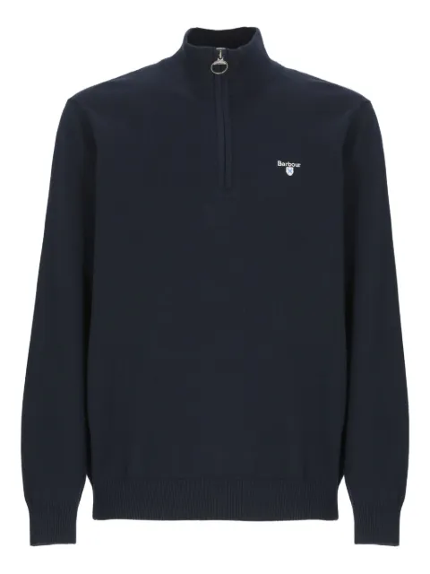 Barbour half-zip ribbed-trim sweater