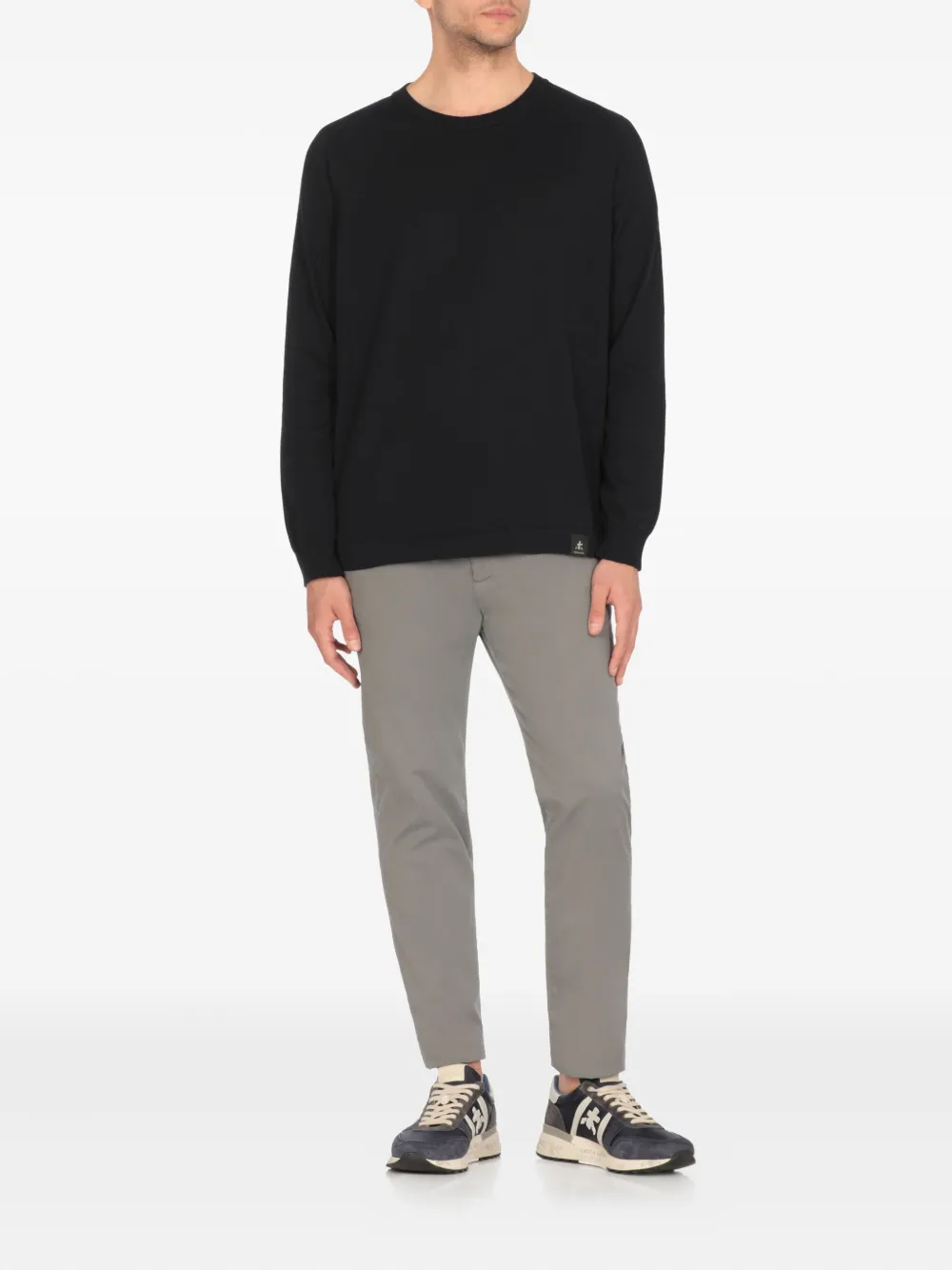 Premiata crew-neck long-sleeve sweater - Blauw