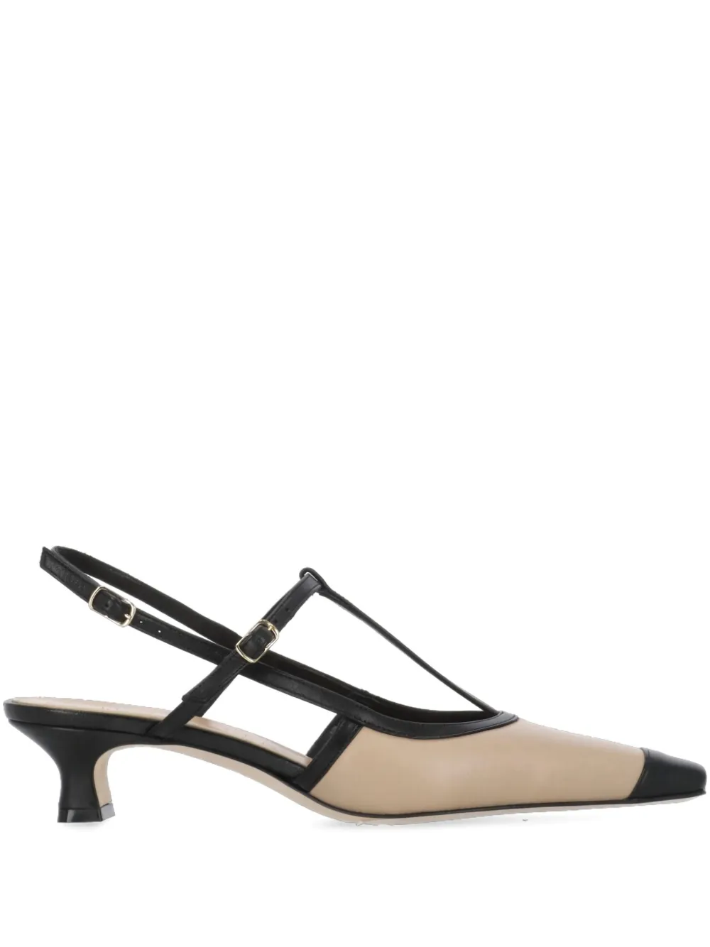 The Seller 40mm leather ankle-strap pumps Neutrals