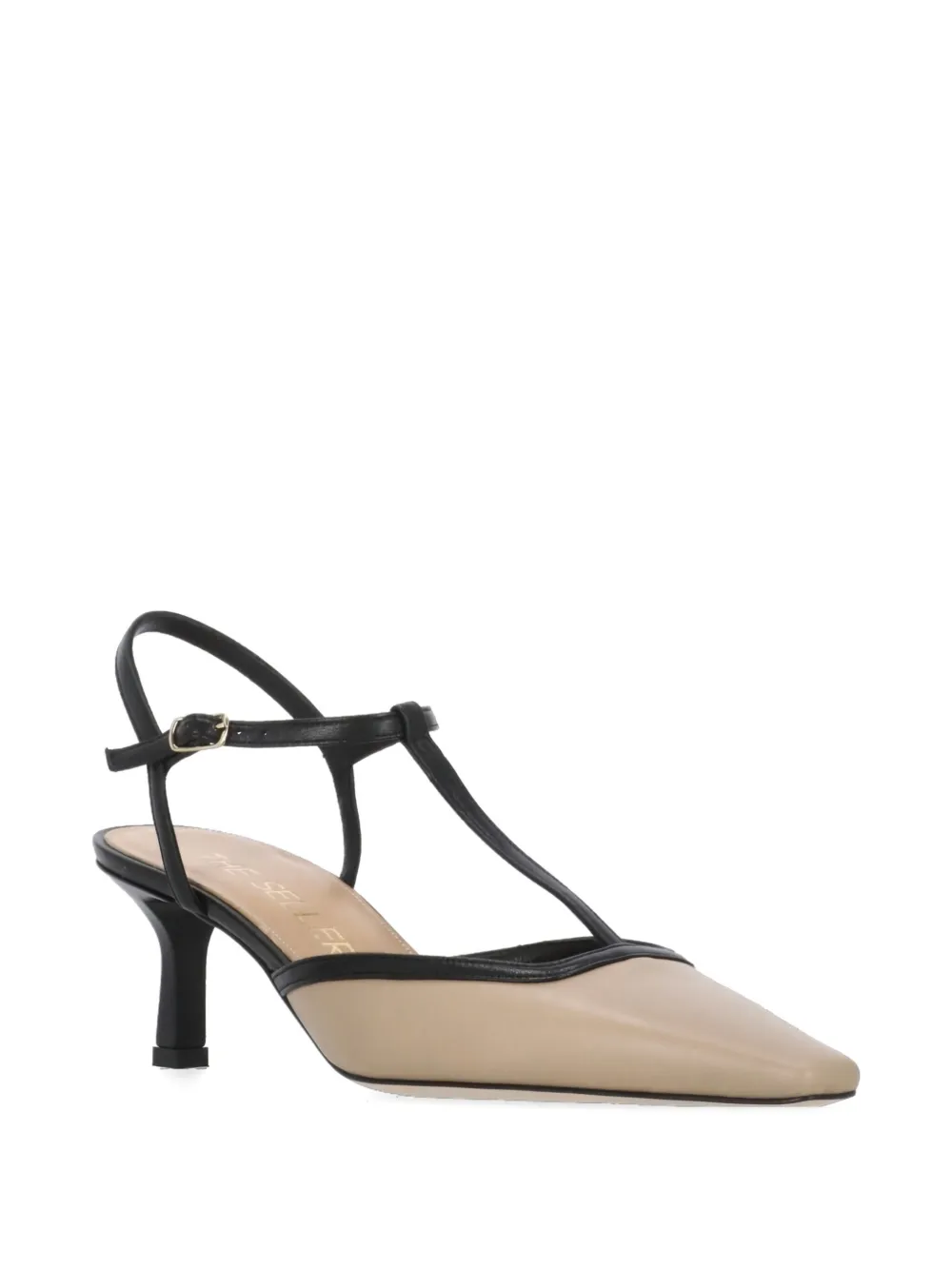 The Seller 70mm slingback t-bar pumps Neutrals
