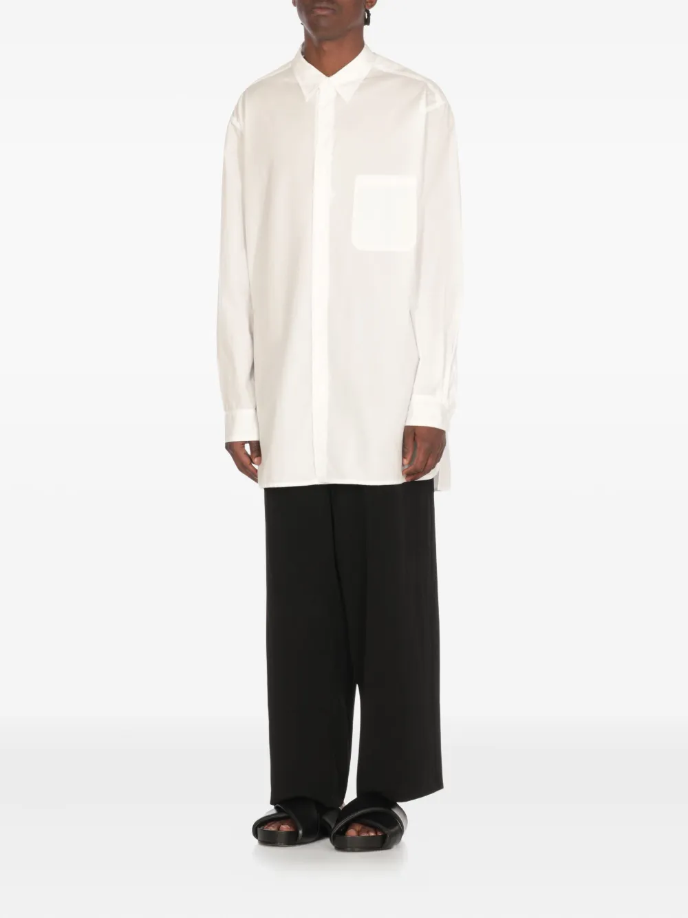 Yohji Yamamoto T-shirt met lange mouwen Wit