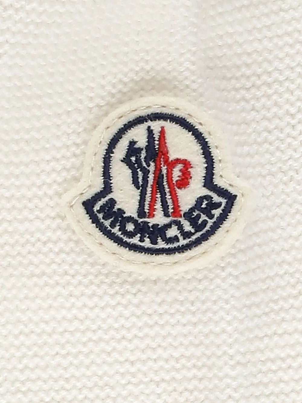 Moncler Enfant Vest met logopatch en ruches Wit