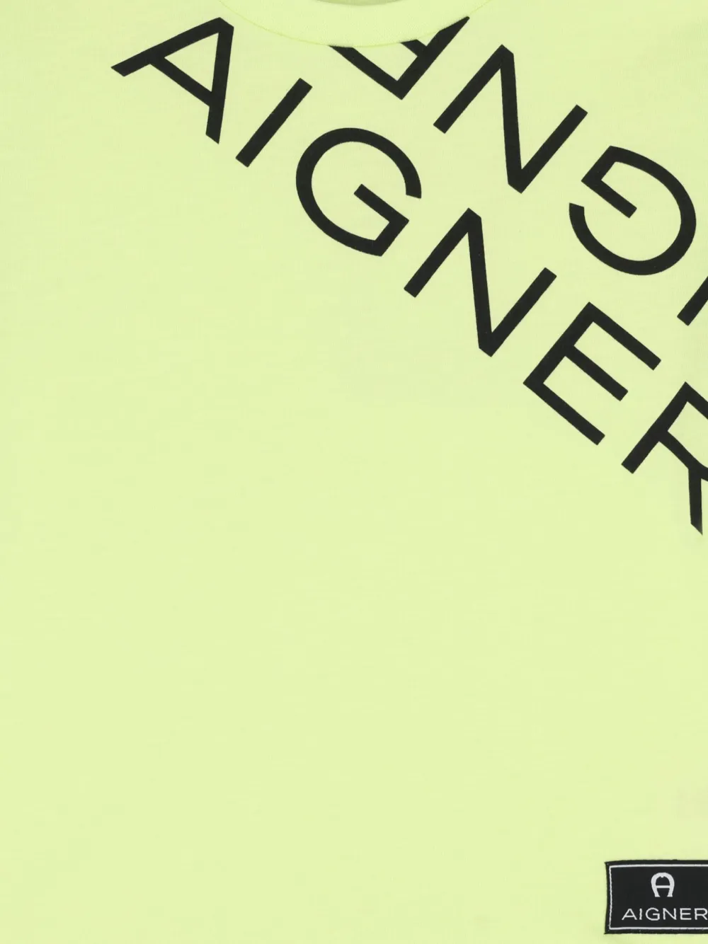 Aigner Kids diagonal-logo T-shirt Groen