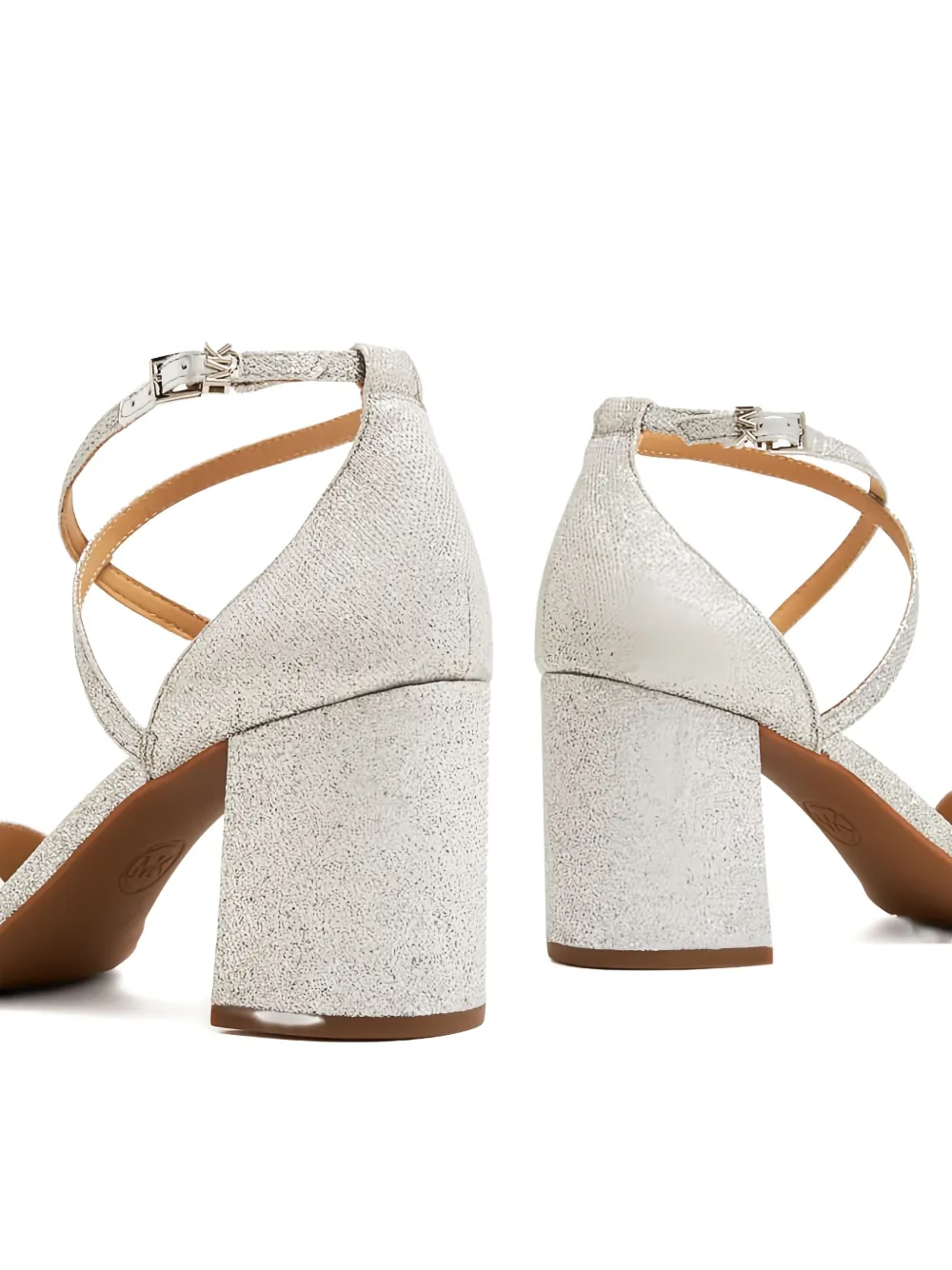 Michael Kors 80mm block-heel sandals Silver