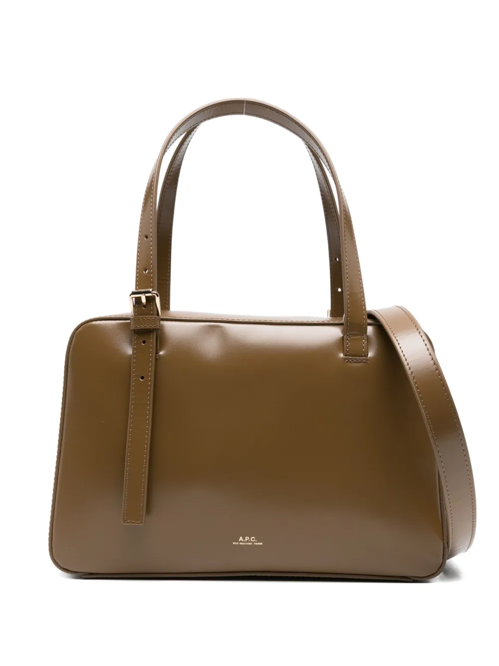 Apc Virgine Box Buckle-detail Tote Bag In Brown