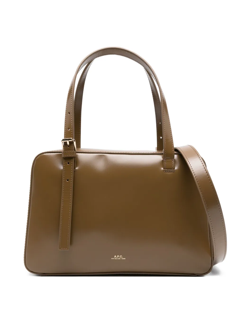 A.P.C. Virgine Box shopper met gespdetail Bruin