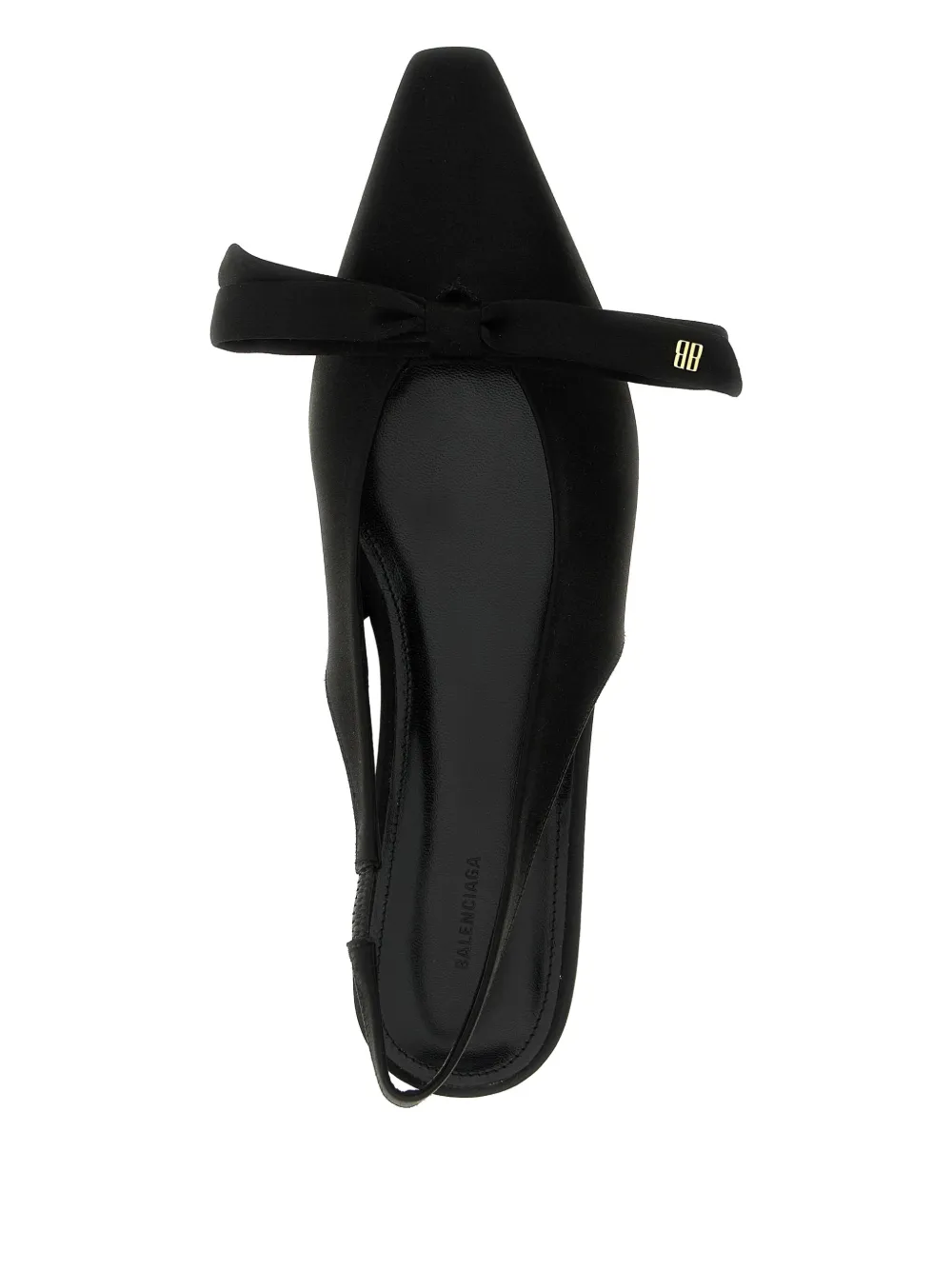 Balenciaga Nano Bow slingback flat pumps Black