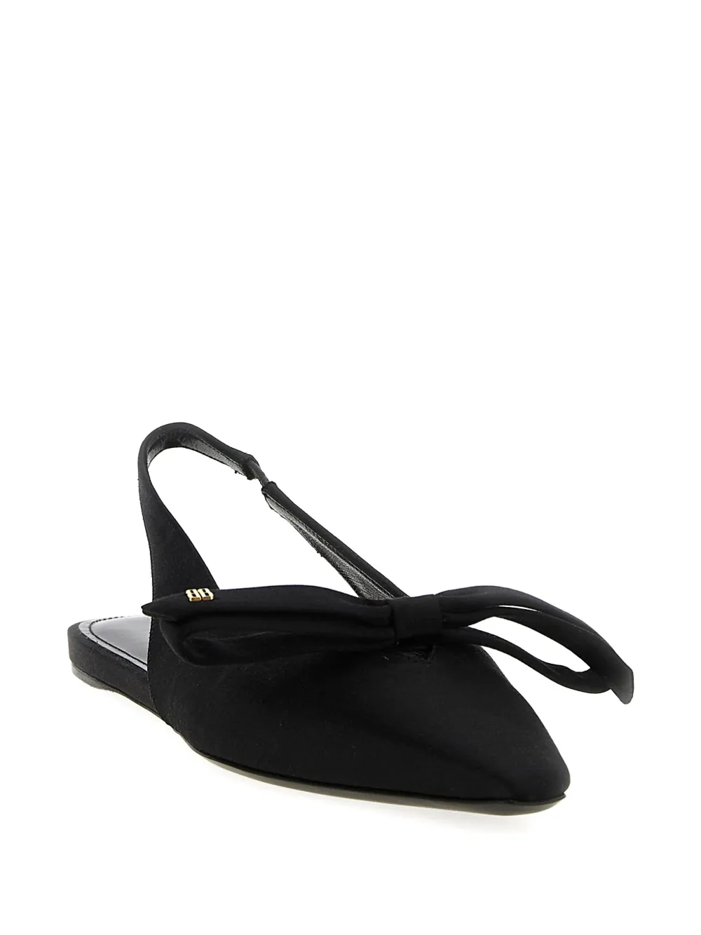 Balenciaga Nano Bow slingback flat pumps Black