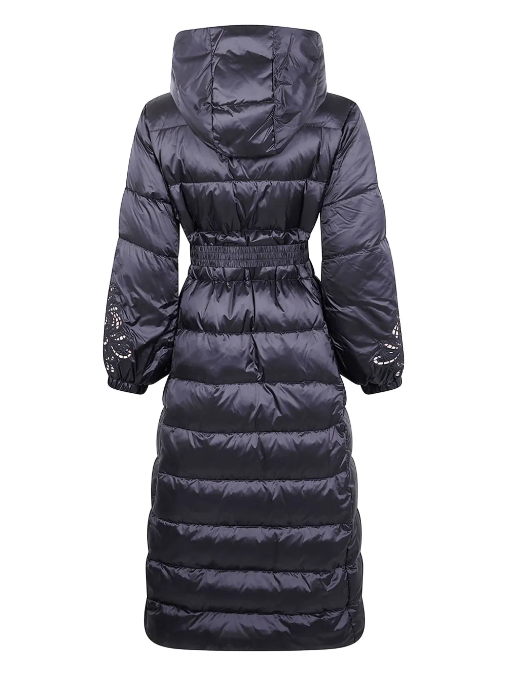 TWINSET laser-cut hooded belted coat | Single Breasted Coats | Image 2
