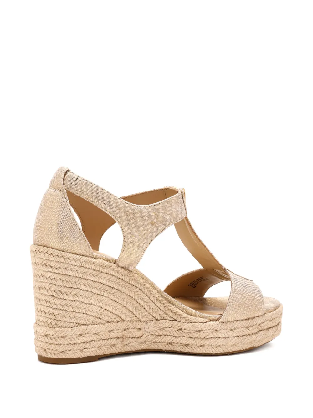 Michael Kors 100mm Berkley Zip-front T-bar Espadrilles In Neutral