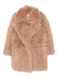 Tagliatore Astrid teddy-collar coat - Neutrals