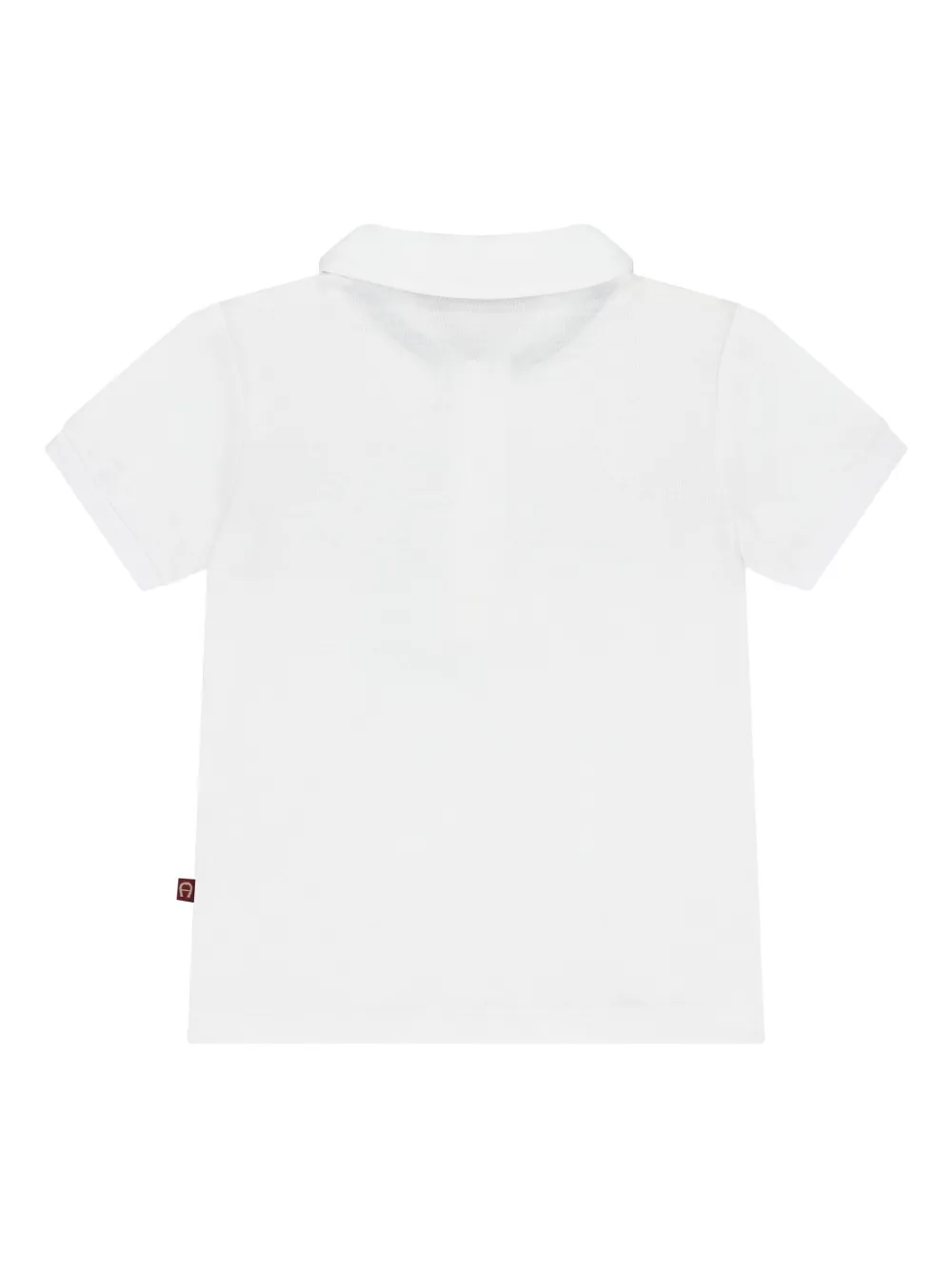Aigner Kids logo cotton polo shirt - Wit