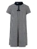 Gucci Kids gingham-check collared midi dress - Blue