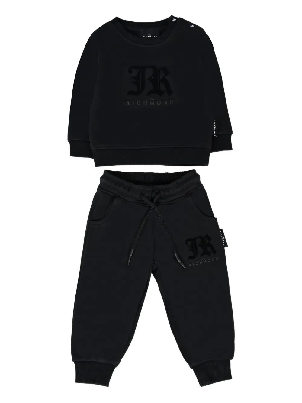 John Richmond Junior logo tracksuit Zwart