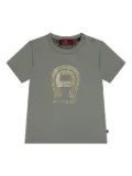 Aigner Kids horseshoe-logo T-shirt - Grey