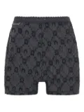 Marine Serre flock-print mesh shorts - Black