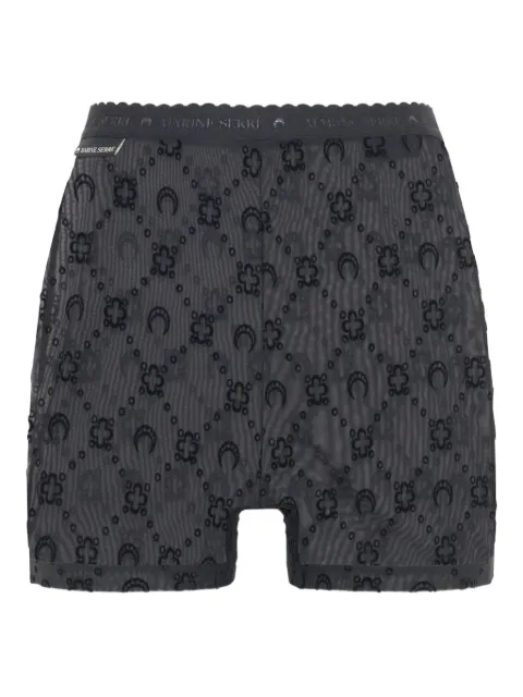 Marine Serre flock-print mesh shorts
