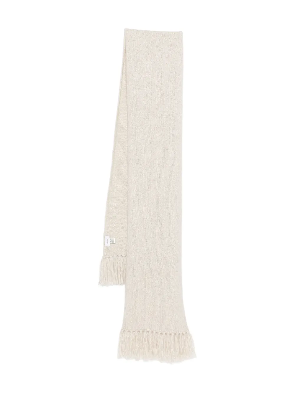Lardini fringed knitted scarf | Neutrals | Image 1