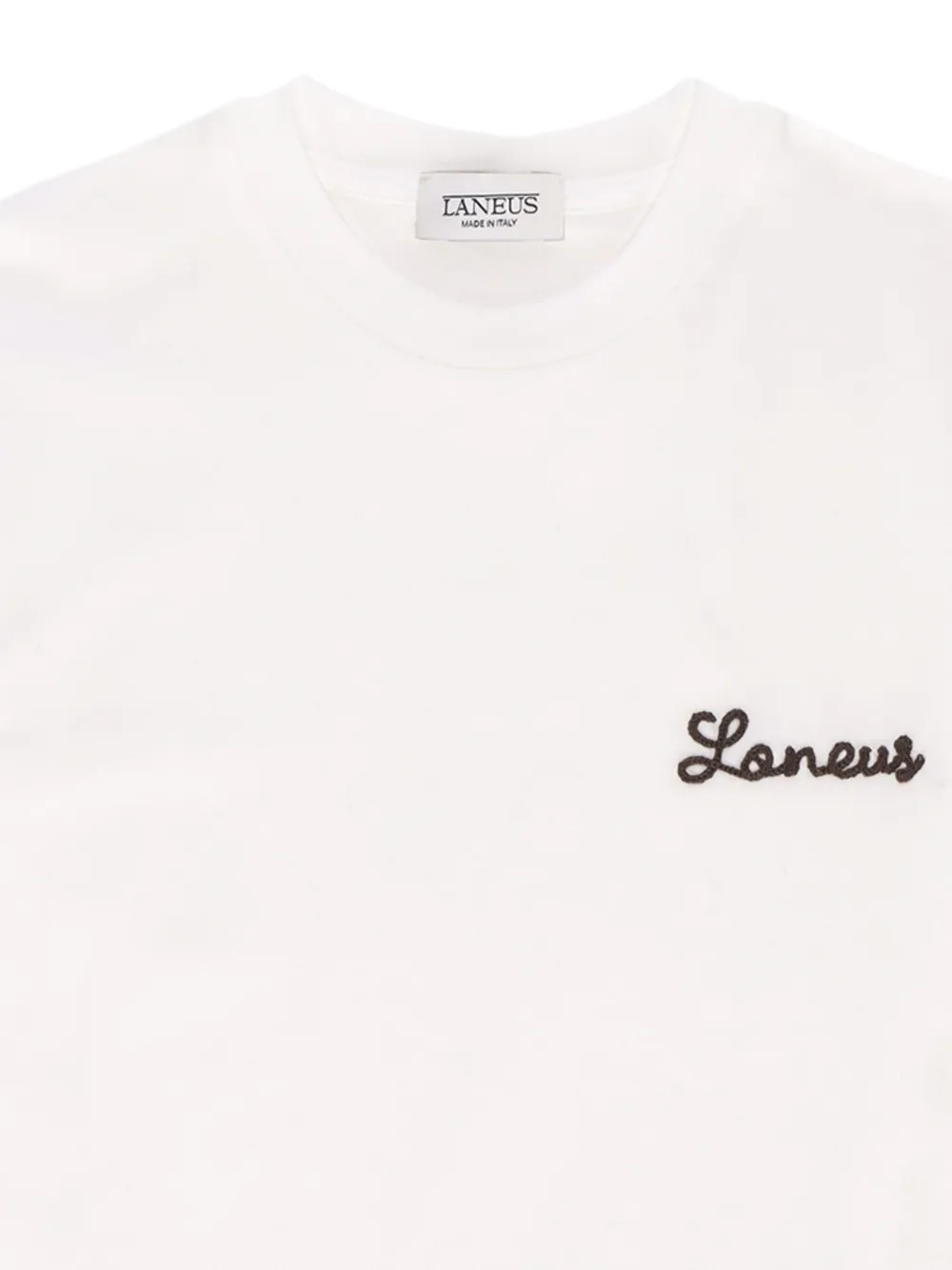 Laneus Logo-embroidery Jersey T-shirt In White