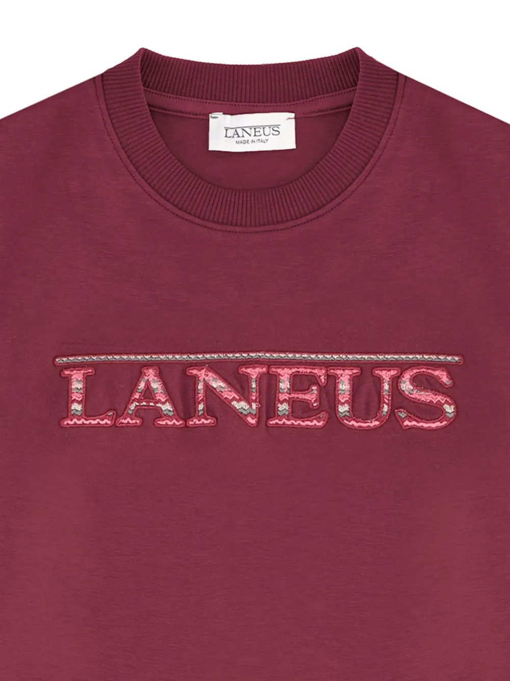 Laneus Interlock Embroidered Sweatshirt In Red