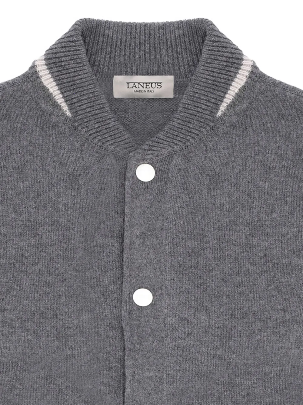 Laneus Knitted Bomber Jacket In Gray