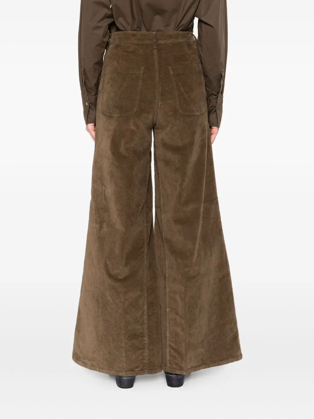 TRUE AVENUE Ribfluwelen broek Bruin