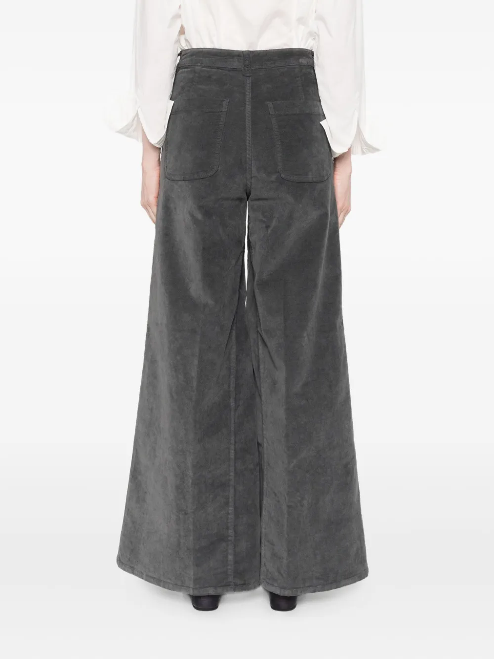 TRUE AVENUE Ribfluwelen broek Grijs