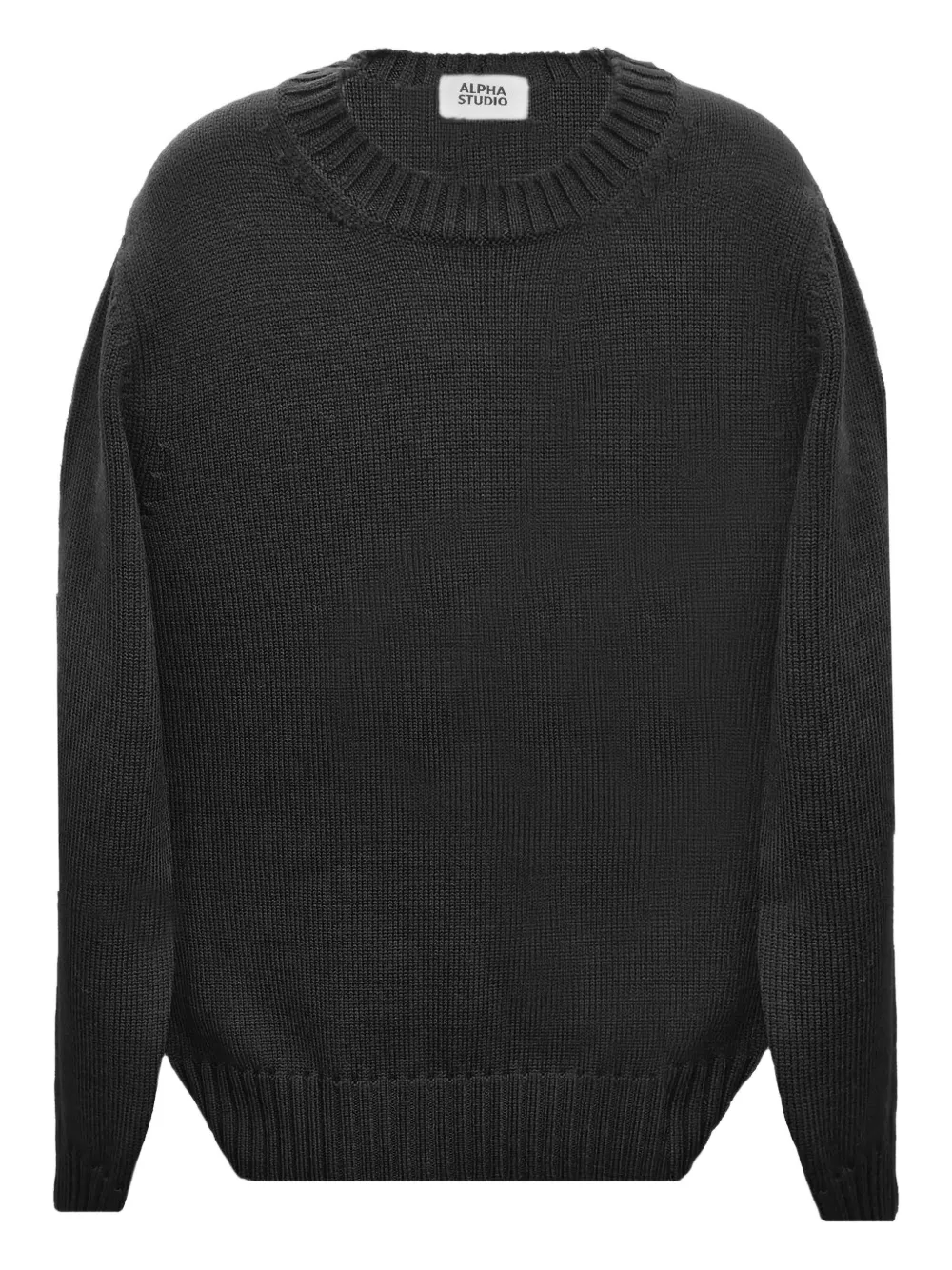 ALPHA STUDIO round-neck sweater | Black | Image 1
