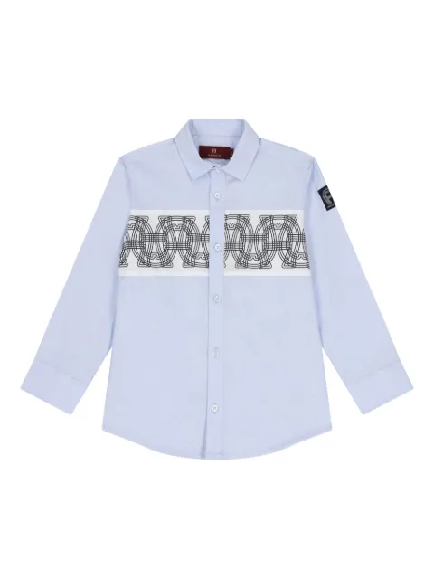 Aigner Kids logo-detail geometric-pattern shirt