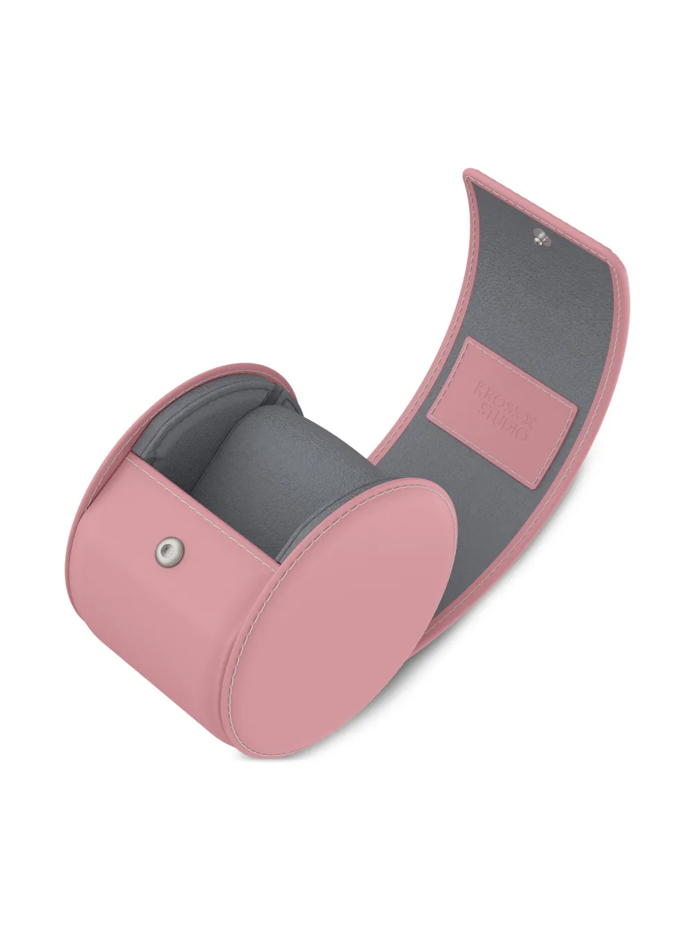  Kross Studio Chromatic Leather Cylindrical Watch Roll - Pink 