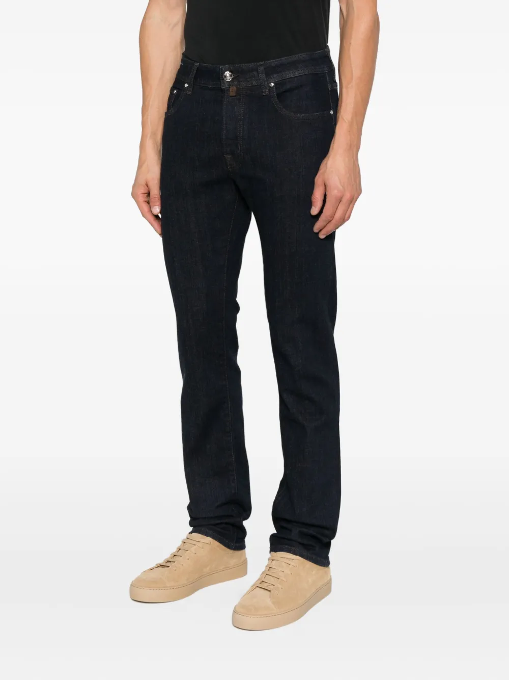 Jacob Cohen Bard Button-fly Jeans In Blue