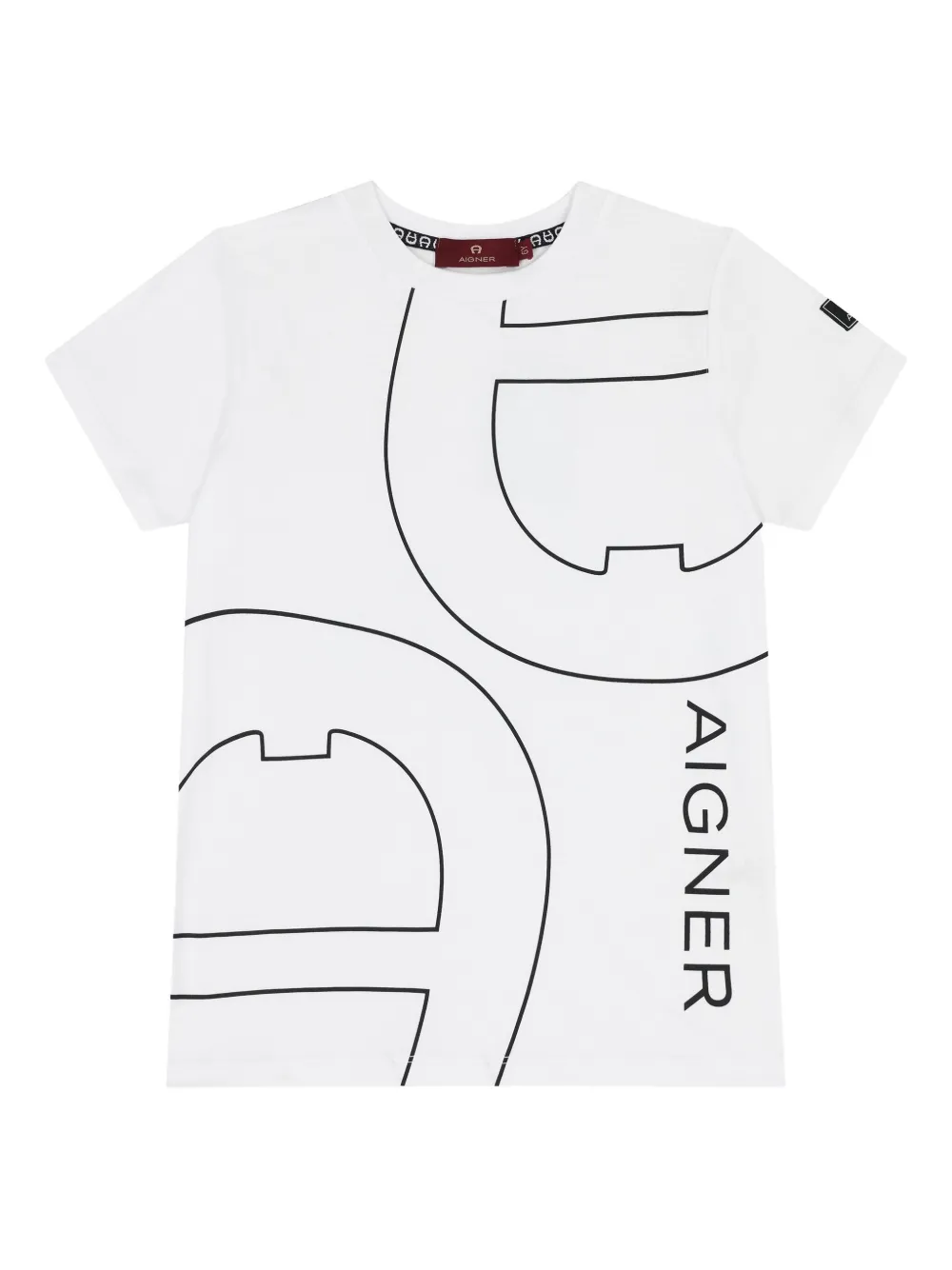 Aigner Kids logo-print T-shirt Wit