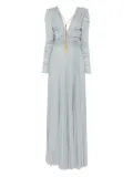 Elisabetta Franchi pleated V-neck dress - Blue