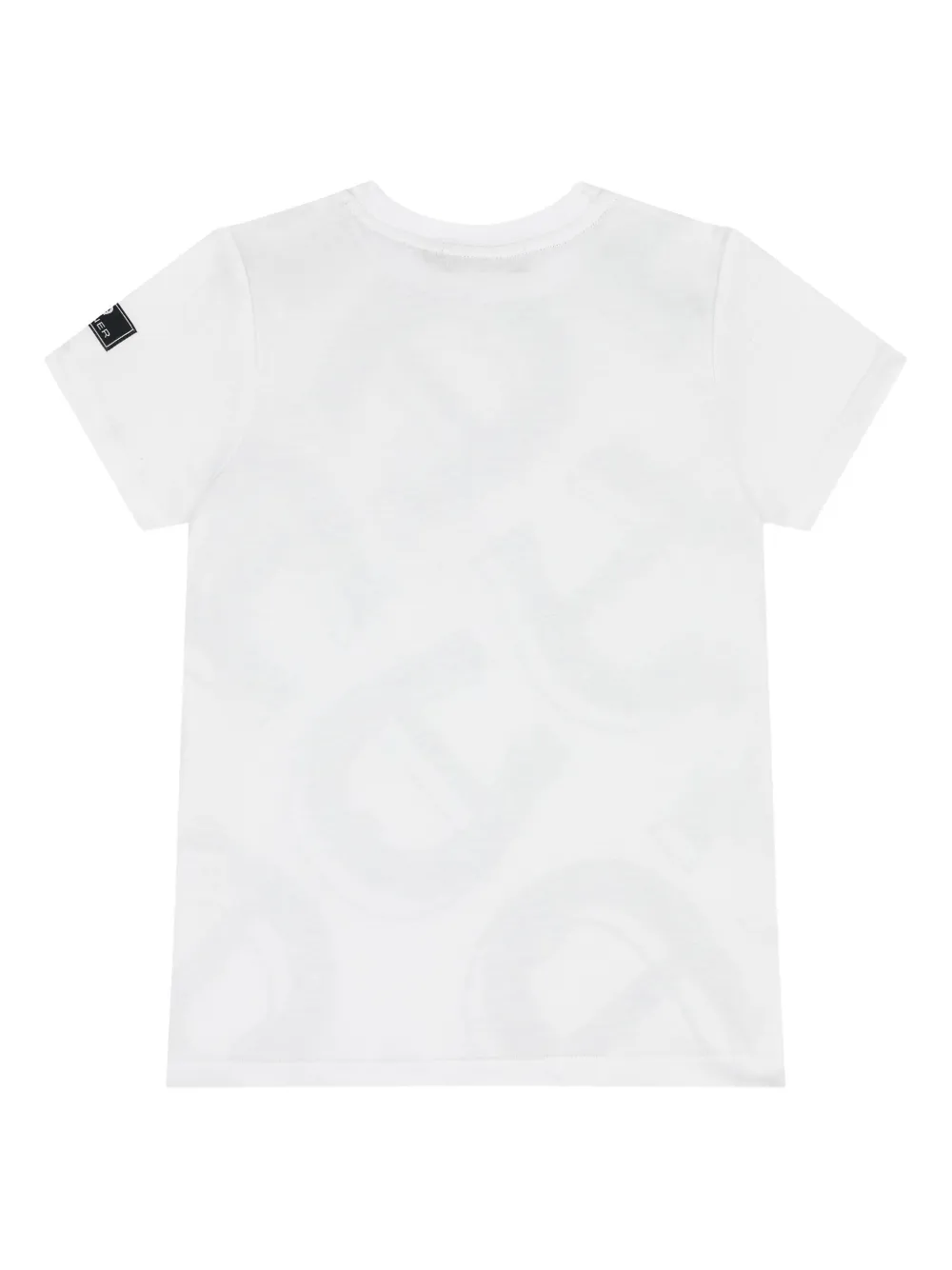 Aigner Kids Katoenen T-shirt met logoprint 091 WHITE