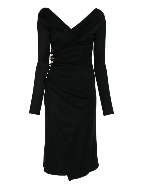 Elisabetta Franchi side-button draped dress