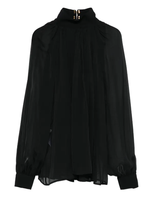 Elisabetta Franchi ハイネックブラウス | ブラック | FARFETCH JP