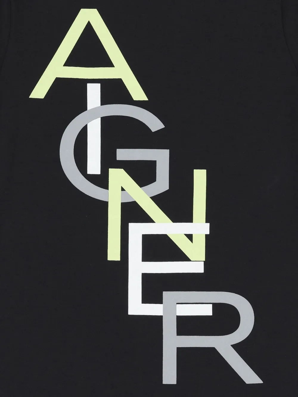 Aigner Kids logo-print cotton T-shirt Zwart