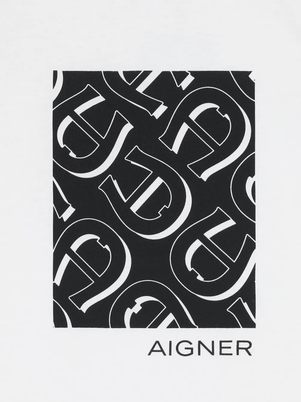 Aigner Kids T-shirt met logopatroon Wit