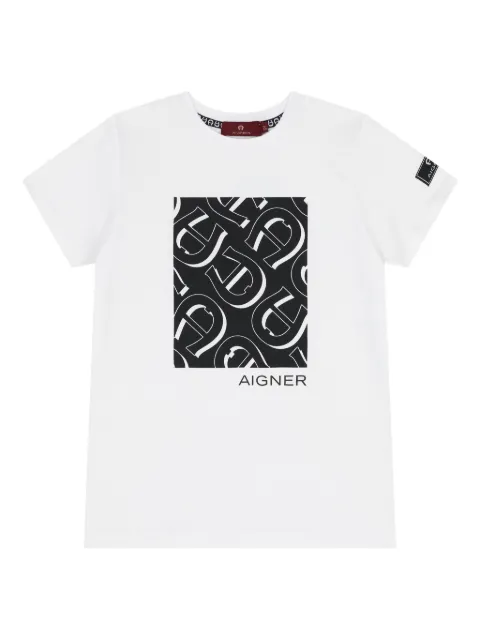 Aigner Kids logo-pattern T-shirt