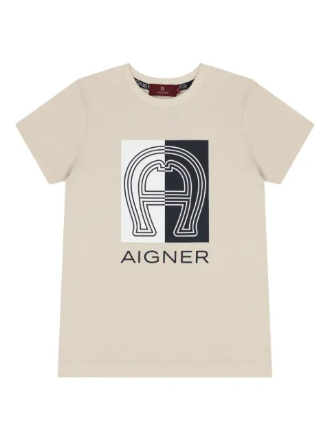 Aigner Kids logo-print cotton T-shirt