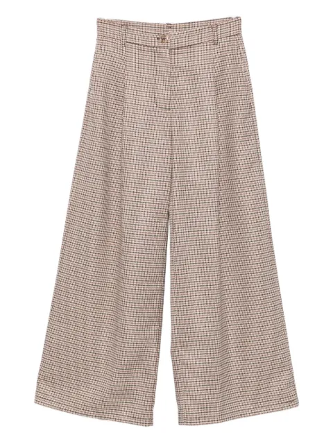 TWINSET Kids Houndstooth-pattern pleated trousers