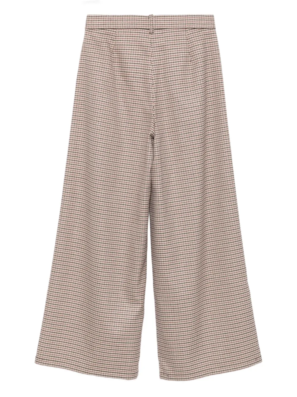 TWINSET Kids Broek met pied-de-poule print en plooien Beige