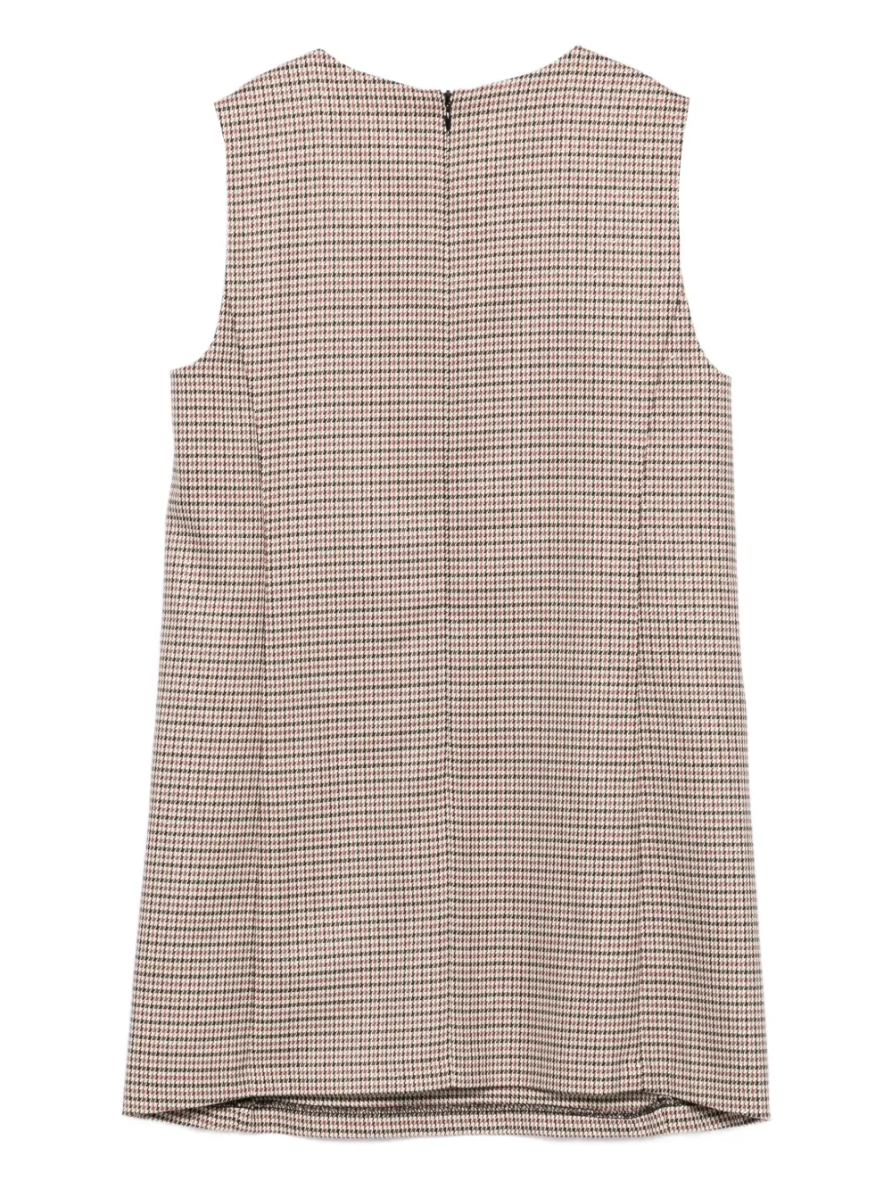 TWINSET Kids check sleeveless dress Beige