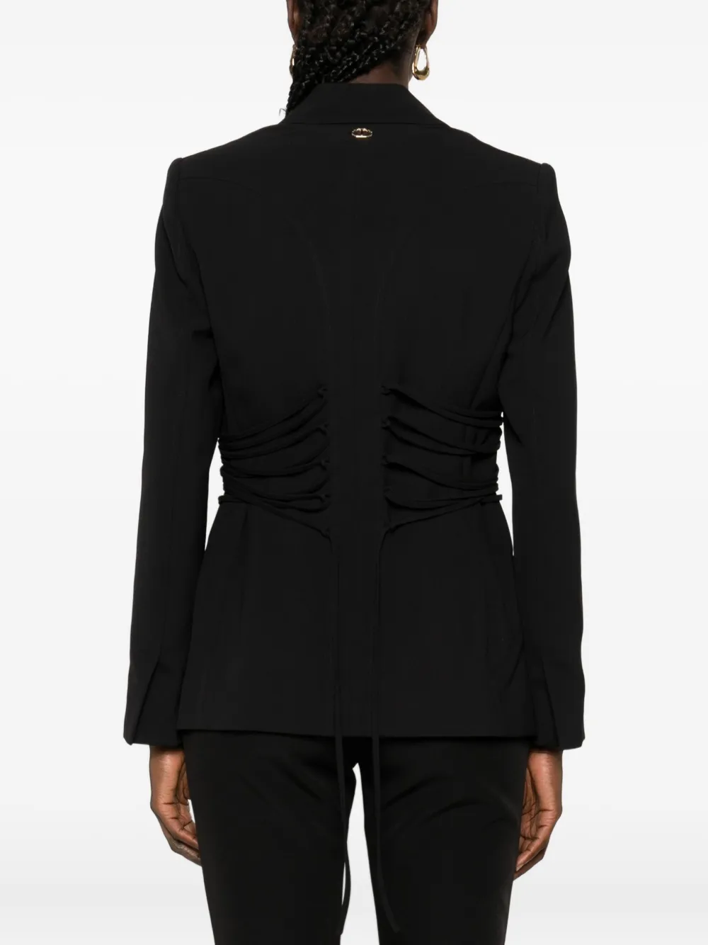 TWINSET Jack met bandjes en knoopsluiting Zwart