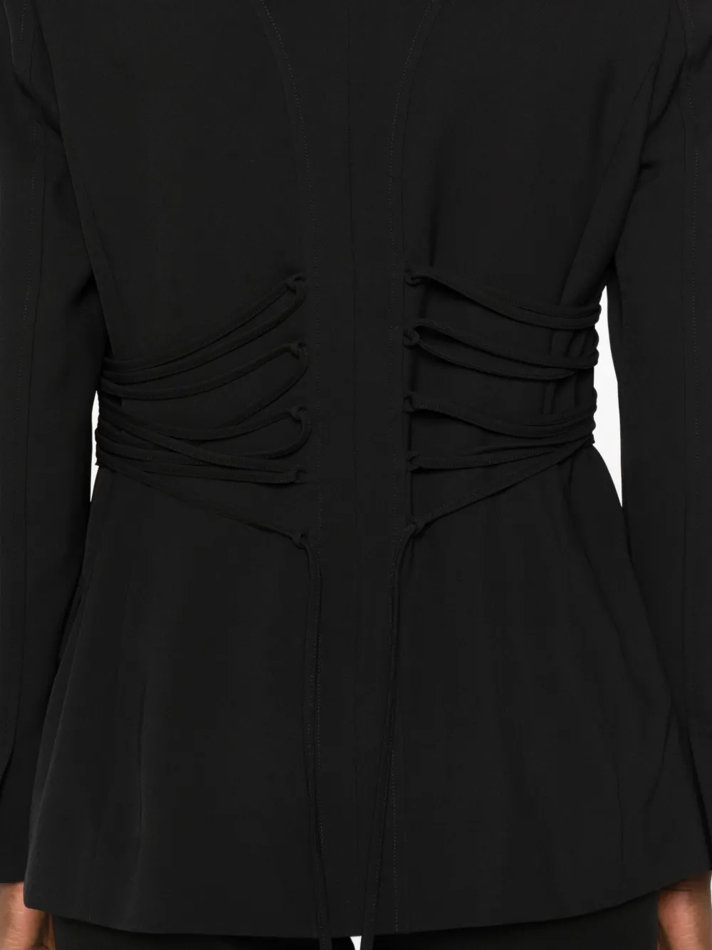 TWINSET Jack met bandjes en knoopsluiting Zwart